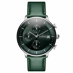 Sidegren Solis | Montre chronographe verte à énergie solaire