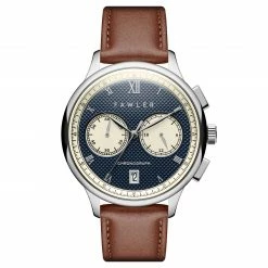 Fawler Cicero | Montre chronographe vintage bleue