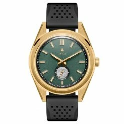 Arkai Mond | Montre Meteorite en acier inoxydable couleur vert et or