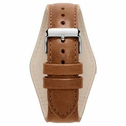 Seizmont Iphios | Montre chronographe noire et brune en acier inoxydable avec bracelet manchette en cuir -MONTRES Soldes 1 3ipsos