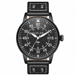 Fawler Apollo | Montre Aviateur en acier inoxydable noir