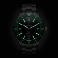 Fawler Makalu | Montre de plongée en titane brossé avec lunette verte -MONTRES Soldes 2 5.0827bc0e11e5024705ebaba119cbae0c