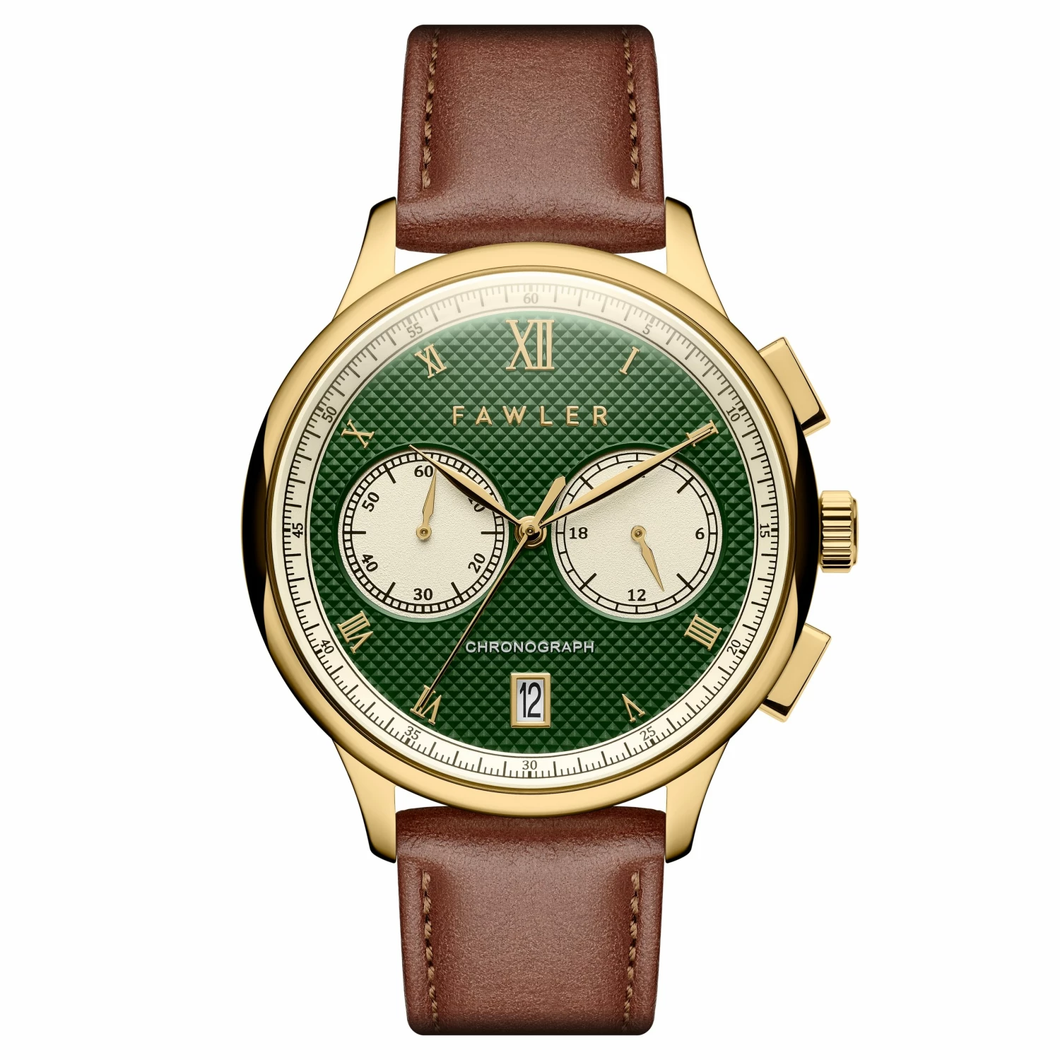 Fawler Cicero | Montre chronographe vintage verte 3 Fawler Cicero | Montre chronographe vintage verte