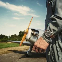 Fawler Apollo | Montre Aviateur en acier inoxydable noir et argenté -MONTRES Soldes jwm apollo drop38 frank christensen 26128 1x1 05