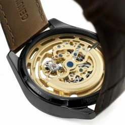 Seizmont Montre squelette automatique Seffren Motus -MONTRES Soldes seffren motus black gold brown 4