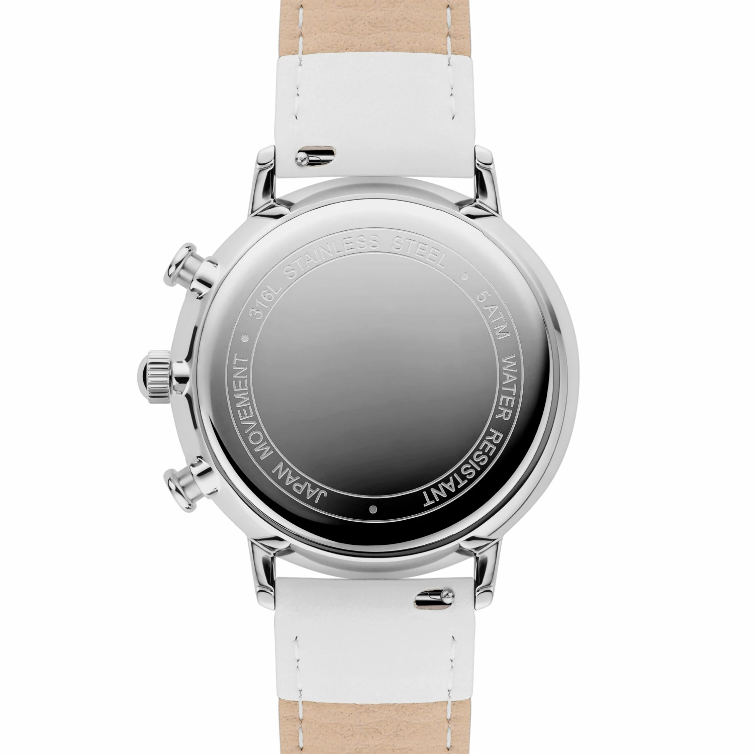 Sidegren Solis | Montre chronographe blanche à énergie solaire 7 Sidegren Solis | Montre chronographe blanche à énergie solaire – Image 5